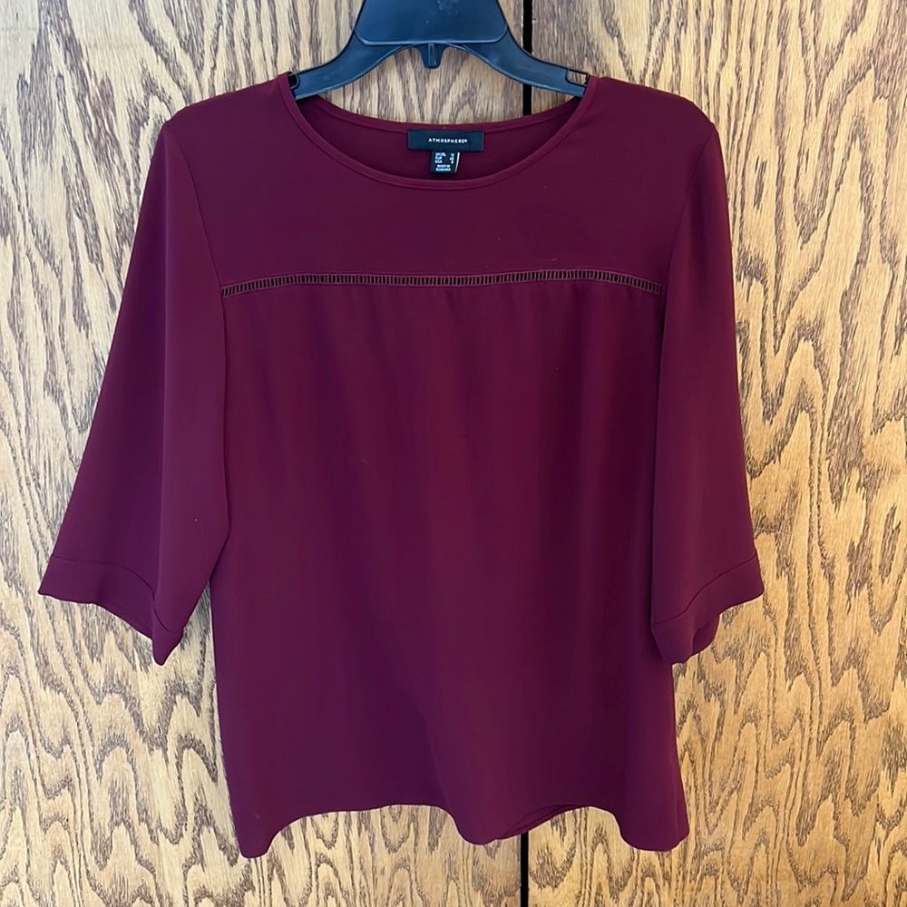 ATMOSPHERE MAROON TOP BLOUSE SIZE 8